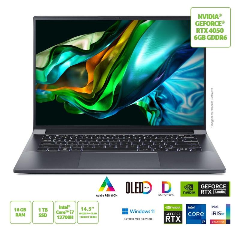 Windowsノート本体 Acer Swift X SFX14-41G Acer Notebook Swift X SFX14-41G-R0SG Creator | Full HD de 14